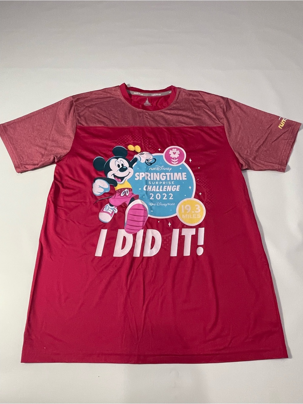 runDisney 2022 Springtime Surprise Challenge Mickey Mouse T-Shirt (M) Unisex#723